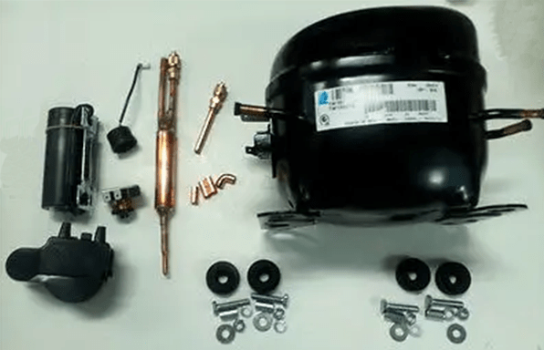 Refrigerator compressor and related accessories, such as bolts, filter drier